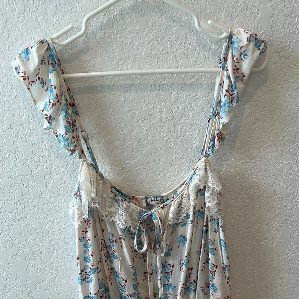 Free People Intimately Floral Ruffle Bodysuit